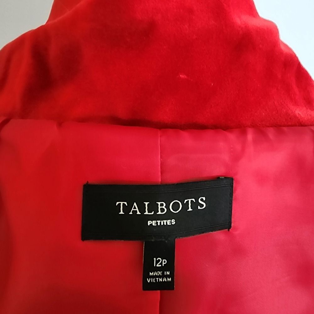 Talbots Red Velvet Jacket size 12P - Picture 3 of 10